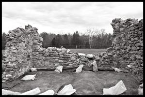 Storehouse built of rubble stone transported as ballast from Eng