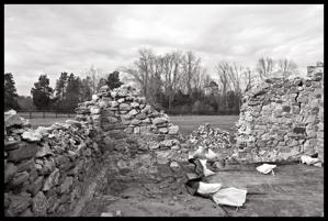 Storehouse built of rubble stone transported as ballast from Eng