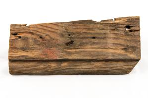 Trim fragment with remains of red lead paint, 1719