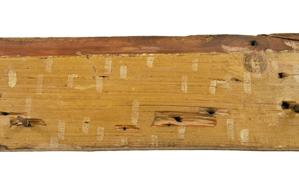 Grain-painted woodwork fragment, 1719