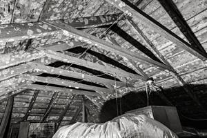 Common rafter, hipped roof of the domestic dependency, CA. 1760