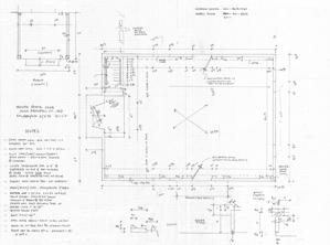 Floor plan fieldnotes, Willie Graham and Mark Wenger