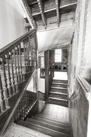 Staircase as rebuilt in the 1750s