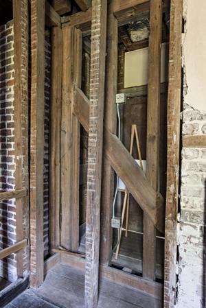 1730s framing, second story, as seen through addition