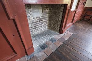 Hearth in room in wing