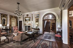 Hall, about 1771, with trim and mantel upgrade of about 1800