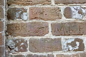 Graffiti on brickwork