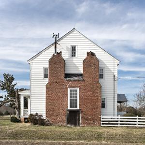 Chimney with pent between, built about 1805