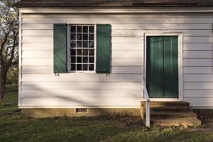 Door and window detail on west elevation