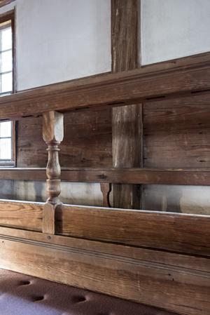 Facing bench as created about 1709 and moved here in the 1750s