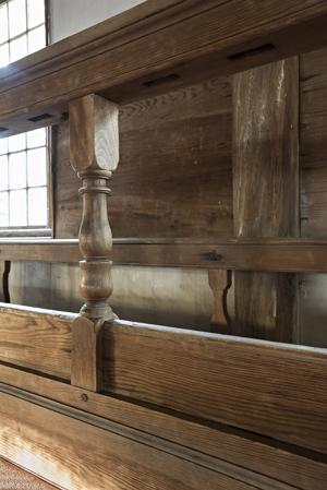 Facing bench as created about 1709 and moved here in the 1750s