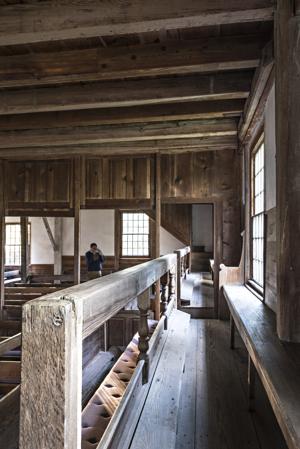 Facing bench as created about 1709 and moved here in the 1750s