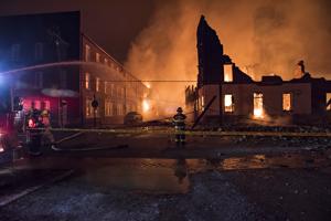 Fire in the luggage factory on Jan. 16, 2018