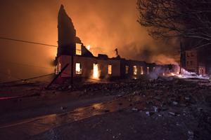 Fire in the luggage factory on Jan. 16, 2018