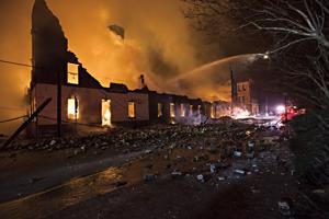 Fire in the luggage factory on Jan. 16, 2018