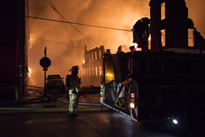 Fire in the luggage factory on Jan. 16, 2018