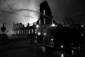 Fire in the luggage factory on Jan. 16, 2018