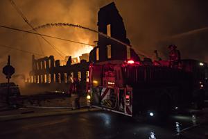 Fire in the luggage factory on Jan. 16, 2018
