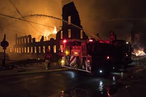 Fire in the luggage factory on Jan. 16, 2018