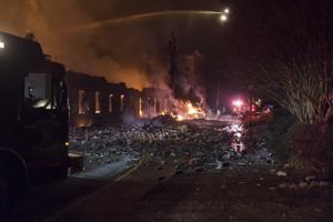 Fire in the luggage factory on Jan. 16, 2018