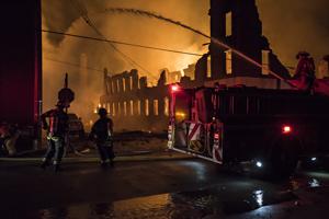 Fire in the luggage factory on Jan. 16, 2018