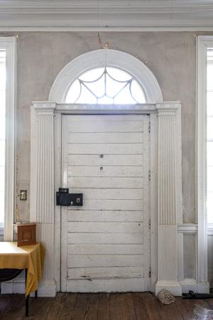 Interior of landside front door, 1786