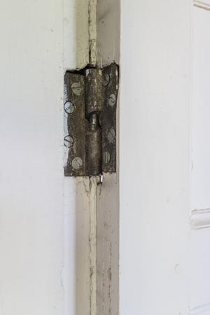 Cast-iron rising butt hinge, parlor door, 1786