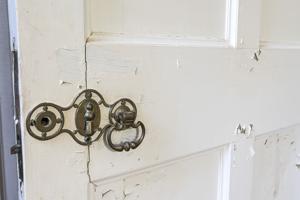 Mortise lock furniture, parlor door, 1786