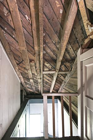 Common-rafter roof with diagonal sheathing, 1786