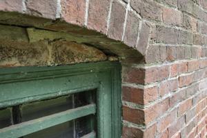 Detail of cellar window arch, 1786
