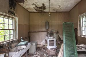 Interior of dairy, converted to a laundry in the 20th century