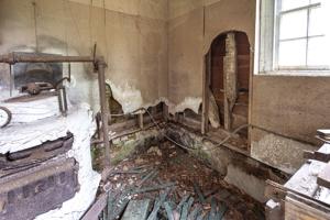 Interior of dairy, converted to a laundry in the 20th century