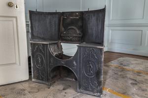 Neoclassical, cast-iron coal grate