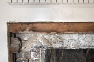 Signatures on mantel before assembly, 1774