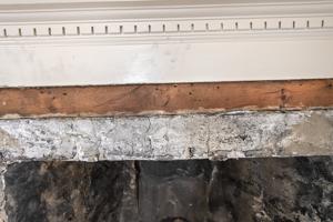 Signatures on mantel before assembly, 1774