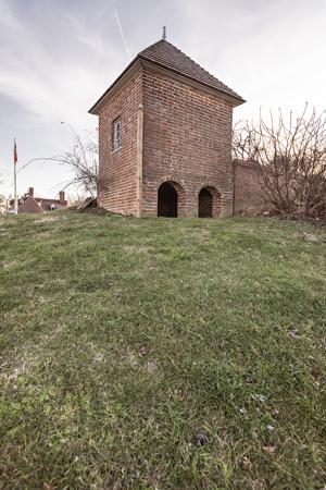 Clean outs on the rear of the privy, ca. 1800