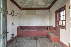Early 20th-century restored interior of the privy