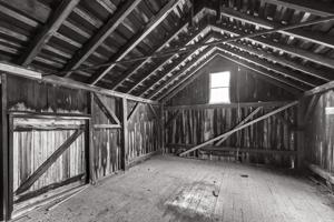 Timber frame bank barn with stone understory for animals, ca. 18