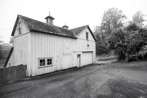 Timber frame bank barn with stone understory for animals, ca. 18