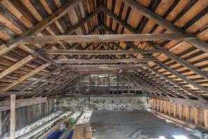 Common-rafter roof with half dovetail lapped collars, 1837