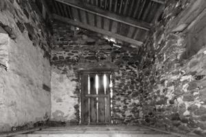 Interior of spring house to which the milk house was later appen