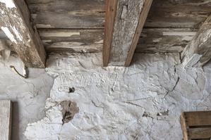 1837 inscribed in plaster