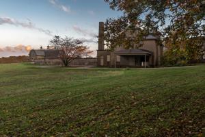 Early evening view of Creamery and test Barn (1930s)