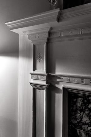 Early 19th-century mantel detail in parlor