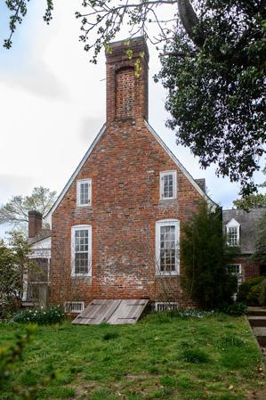 Gable with decorative chimney