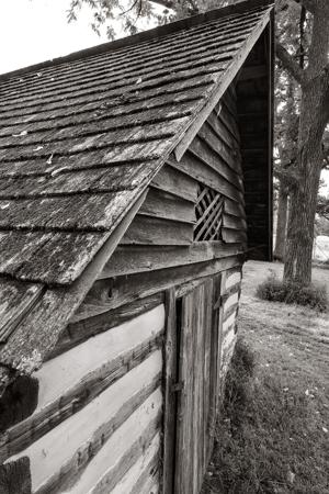 Lattice window in front gable