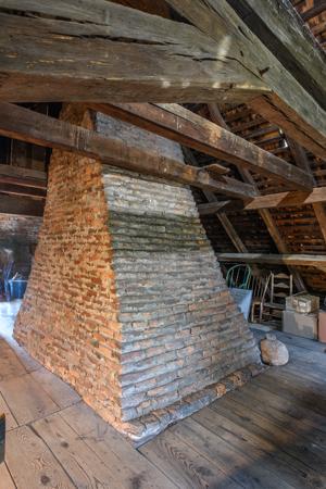 Chimney in attic, 1758