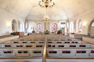 Mid 19th-century remodeling of 1763 church interior