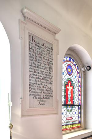 Apostles creed in original 1763 frame