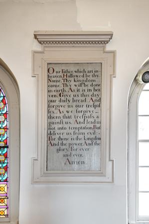 Lord's Prayer in original 1763 frame